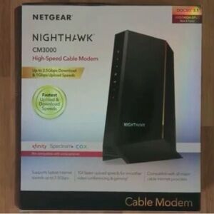 NETGEAR Nighthawk High-Speed Black Modem